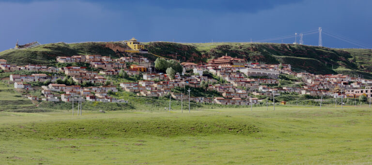 Splendid Landscape in the light - Houses on hills